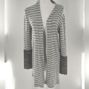 Striped Camo Long Sleeve Cardigan